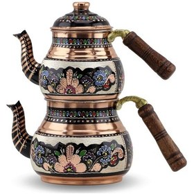 Resim Middle Gülçiçek Bakır Çaydanlık 2,5 Lt Bakır 