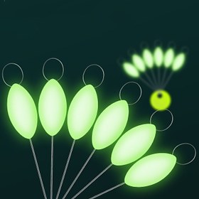 Resim 6/12 Adet Balıkçılık Aksesuarı Yedi Yıldız Zeytin Şamandıra 