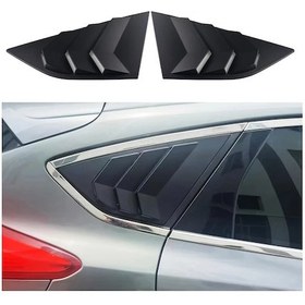 Resim Hightower Ford Focus St Mk3 Se Hatchback 2012-2018 Dış Arka Cam Panjur Dekoratif Mat Siyah 