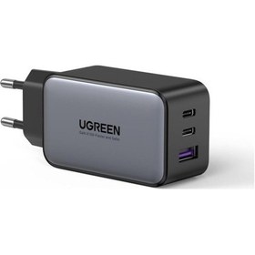 Resim Ugreen 65w Usb Type-c Qc 4.0 Pd 3.0 Ganx 3 Portlu Hızlı Şarj Ciha 