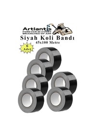 Resim Siyah Koli Bantı 100 Metre 6 Adet 45mm X 100 Metre Renkli Koli Bandı Extra Güçlü Formül Akrilik Koli Bandı 6 
