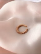 Resim Alaja Silver Sıkıştırmalı Kıkırdak Rose 925 Ayar Gümüş Küpe 