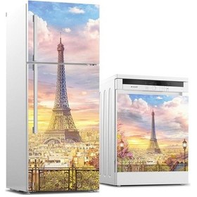 Resim Buzdolabı Ve Bulaşık Makinası Beyaz Eşya Sticker Kaplama Vintage (498531695) 