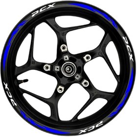 Resim Ogec Worx Pcx Beyaz yazılı mavi reflektif pençe şeritli 