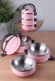 Resim Ensa Shop 3 Katlı Sızdırmaz Yemek Termosu Sefer Tası Saklama Kabı 