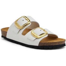 Resim Terlik Kadın 17P8 Frau LONDON Leather OffWhite 