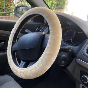 Resim Tüm Mevsimler İçin Peluş Direksiyon Simidi Kılıfı, İç Çemberli Evrensel Uyum, Sentetik Elyaf Malzeme, Rahat ve Dayanıklı Araba Aksesuarı 