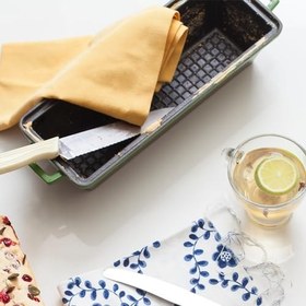 Resim Lava Döküm Ekmek Kabı/Terrine 11X29cm - Yeşil 