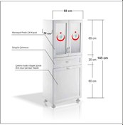 Resim Yıkanabilir İlaç Tıbbi Malzeme İlkyardım Enjeksiyon Ecza Dolabı 