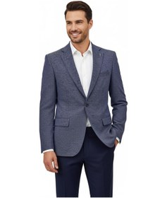 Resim Suitmen Erkek Tek Spor Ceket Çift Yırtmaçlı Bgl-st04980 İndigo 