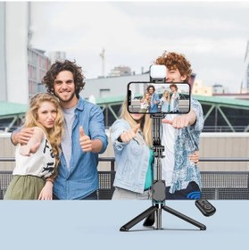 Resim HP-T13 Çok Amaçlı Kumandalı Selfie Çubuğu Masa Üstü Tripod 107 CM 