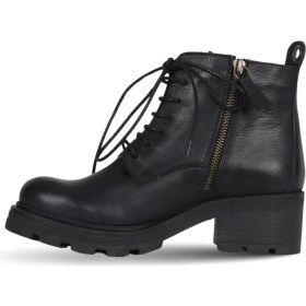 Resim Bueno Shoes Siyah Deri Kadın Dolgu Topuklu Bot 01WD2301 01WD2301 