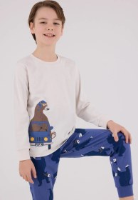 Resim Rolypoly Erkek Çocuk Uzun Kol Pijama Takım Taş-1734 Taş 