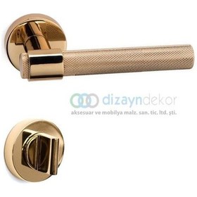 Resim Axel-t Kapı Kolu Rozetli Altın - Wc Tipi 
