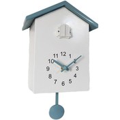 Resim Suntek Guguklu Duvar Saati Çocuk Odası Sarkaçlı Saat Duvar Dekoru Gri Gri 