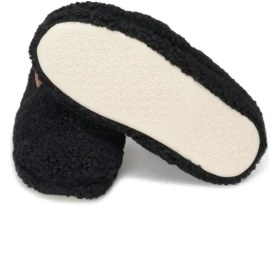 Resim Peluche 2026 Tedy Siyah Kadın Ev Ayakkabısı Panduf 