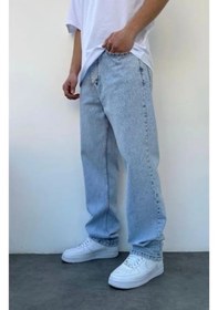 Resim Erkek Buz Mavi Baggy Jeans Buz Mavi 