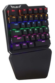 Resim Rush SIEGE RK77 Blue Switch PUBG Oyuncu Gaming Mekanik Klavye Keypad 