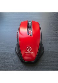 Resim Kırmızı Renkli Baş Parmak Destekli Ergonomik Sessiz Kablosuz Mouse - Usb Alıcılı, Ofis Ve Oyun İçin Konforlu Bilgisayar Faresi Ms6300 5496 Diğer 