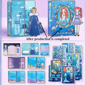 Resim The Little Mermaid DIY Sessiz Kitçik Sticker Aktivite - El Yapımı, Kesilmemiş, Kreatif Kağıt Sticker Kitçik ile Prenses, Ariel ve Daha Fazla Temalı Tasarımlar için El Sanatları, Öğrenme ve Fu 