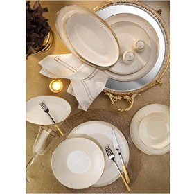 Resim Aryıldız Aria 6 Kişilik 30 Parça Altın Porselen Yemek Takımı AR4050378 