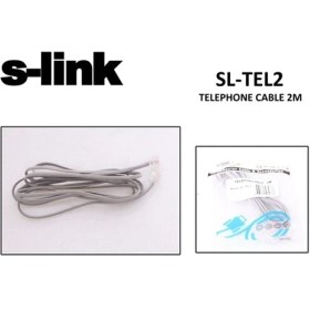 Resim S-Link Sl-Tel2 2M Telefon Poşet Kablo 