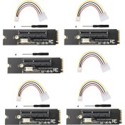 Resim Gorgeous Set Ngff - Pcı-E Yükseltme Kartı M.2 SSD Bağlantı Noktası - Pcıe X4 Genişletme Kartı Yuvası Adaptörü Yükseltme Kablosu, Büyük 4pin Güç Kaynağı (Yurt Dışından) 