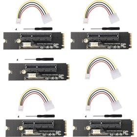 Resim Gorgeous Set Ngff - Pcı-E Yükseltme Kartı M.2 SSD Bağlantı Noktası - Pcıe X4 Genişletme Kartı Yuvası Adaptörü Yükseltme Kablosu, Büyük 4pin Güç Kaynağı (Yurt Dışından) 