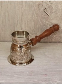 Resim Pirinç Cezve Ağzı Dar 3.25 İnç Gümüş 