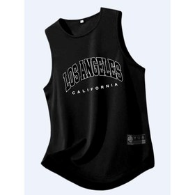 Resim Erkek Los Angeles Kaliforniya Tank Top - Koşu, Eğitim ve Maraton için Nefes Alabilen, Hızlı Kuruyan Atletik Yelek, Kolsuz Spor Gömlek|Nefes Alabilen Kumaş|Sıcak Damgalı Logo, Spor Tank Topları 