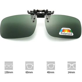 Resim Dawndesslo Polarize Güneş Gözlüğü Klip - Sürüş Ve Gece Görüş İçin Uv400 Yüksek Çözünürlüklüyellow51gri Gri 