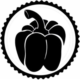 Resim Kıvırcıkyoga Dolmalık Biber Tasarım Sticker 10 x 10 cm 