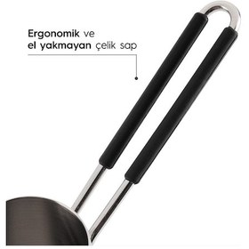 Resim Nehir Everest 4 Parça Standlı Paslanmaz Çelik Cezve Seti 