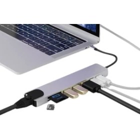 Resim Bintech 8 In 1 Type-C To 4K HDMI Gigabit Ethernet Lan Adaptör 