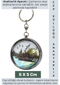 Resim Özel Model Dekoratif Hediyelik Koleksiyon Çok Şık İstanbul Temalı Cep Küllüğü Anahtarlık 5 X 5 Cm Çok Renkli 