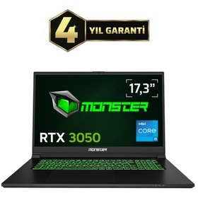 Resim Monster Abra A7 V15.3.2 i5-13500H 32 GB 1 TB SSD 6 GB RTX3050 17.3" Dos Dizüstü Bilgisayar 