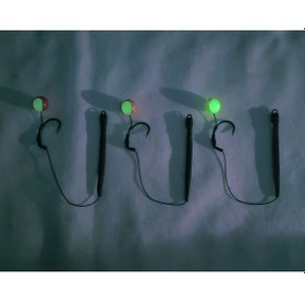 Resim 3 Adet Glow Ve Çift Renk Sazan Rig Takımı Gece Parlayan 