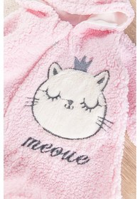 Resim Babymod Kedi Figürlü Peluş Welsoft Kız/erkek Bebek Tulum Pembe 