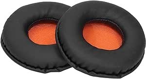 Resim ASHATA hesh için Earpads, Yedek Earpads Minder Kulak Pedleri Köpük Kulaklık Yastık Kılıfı Kulak Kupaları hesh / hesh2.0 kulaklık (Siyah turuncu) 