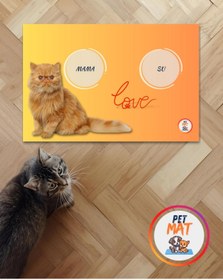 Resim MEVESE Petmat Kedi Mama Paspası , Kaymaz Taban , Yıkanabilir , Evcil Hayvan Paspası 018-T 