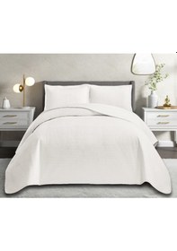 Resim Çapa Home Yeni Nesil Nubuk Yaz - Kış Modern Lüks Yatak Örtüsü, Pollen , Tek Kişilik Krem 