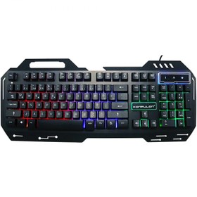 Resim Konfulon ZENGEZUR V1 RGB Işıklı Metal Yüzey Türkçe Q Kablolu Gaming Klavye 