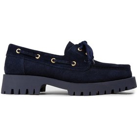 Resim Deery Kadın Hakiki Süet Lacivert Marin Loafer - 02036zlcvc01 