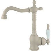 Resim Gpd Retro Tek Gövde Lavabo Bataryası Krem Granit Renk Mtl180-Kg 