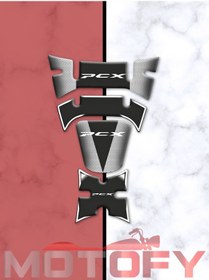 Resim Honda Pcx 125 2018 2020 Tank Pad Siyah Beyaz 