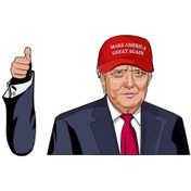 Resim Araba Arka Kalkan Çizgi Film Silecek Etiketi-trump'ın Komik Versi 