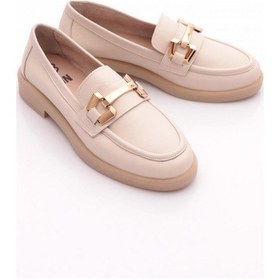 Resim Dgn 2121-yz Kadin Loafer Ayakkabi Ekru 