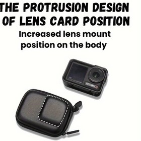 Resim DJI Action 3/4/5 Mini Omuz Çantası, EVA Malzeme, Siyah Taşınabilir Kamera Kılıfı Lens Tutucu ile, Dayanıklı ve Güvenli Depolama, Aksiyon Kameralar ve Kamera Aksesuarları için | Taşınabilir Kamera Kılıfı | Dayanıklı Kamera Kılıfı, Kamera Çantası 