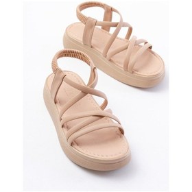 Resim 24413-841 Nut Dolgu Topuk Kadın Sandalet Çok Renkli 