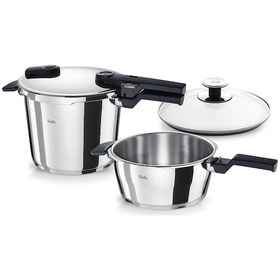 Resim Fissler Vitaquick Glossy Düdüklü Tencere 6+3,5 Litre Siyah 